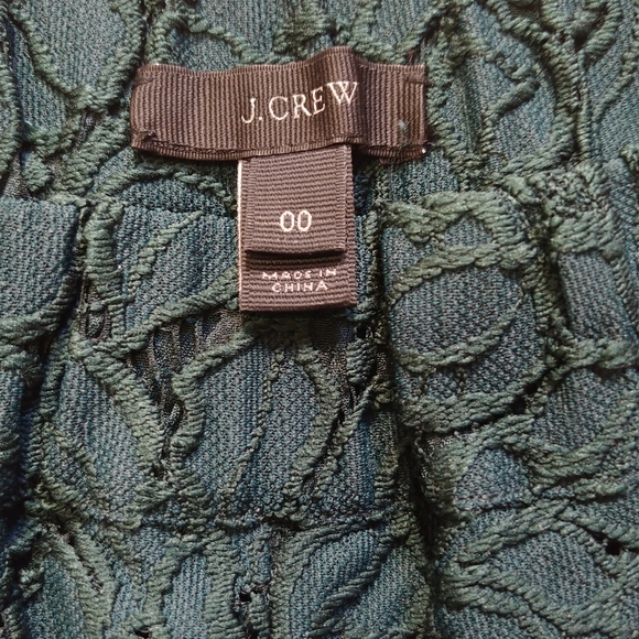 Dark green lace xs 0 J. Crew pull-on high-waisted work casual easy pull on pants - Picture 4 of 5